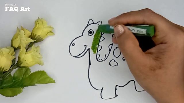 Drawing And Coloring Dinosaur | Рисование И Раскрашивание Динозавра | Dinozavrni Chizish Va Bo'yash смотреть онлайн
