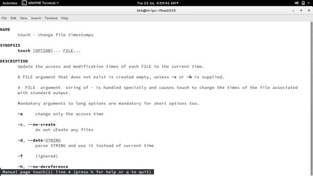 How To Use Touch Command