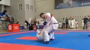 Аши барай / Ashi barai. Чемпионат г. Уфы по каратэ среди мужчин.