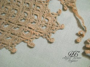 Как обвязать косынку красивый каймой, авторское решение.