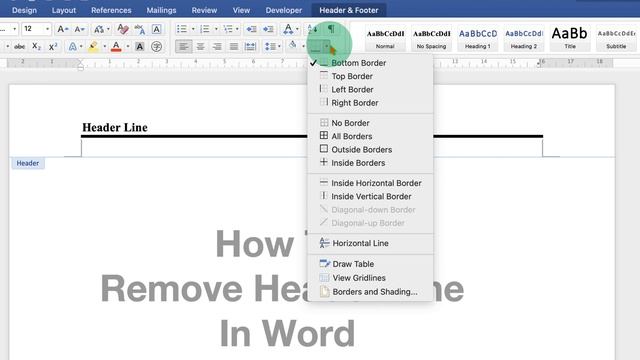 How to Remove Header line in Word смотреть онлайн