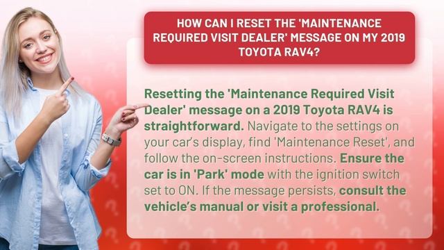 How Can I Reset the 'Maintenance Required Visit Dealer' Message on My 2019 Toyota RAV4? смотреть онлайн