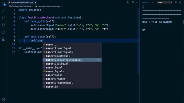 Python Programming Tutorial # 226 | The assertEqual() Method In Python Testing | Unit Test In Pytho