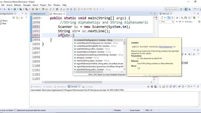 Find the string is alphanumeric or alphabetics in java. смотреть онлайн