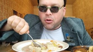 ОБЖОР Рагу овощное с куриной грудкой/Еда на камеру/мукбанг