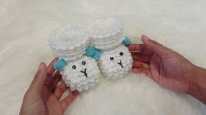 пинетки спицами БАРАШКИ. совместник.