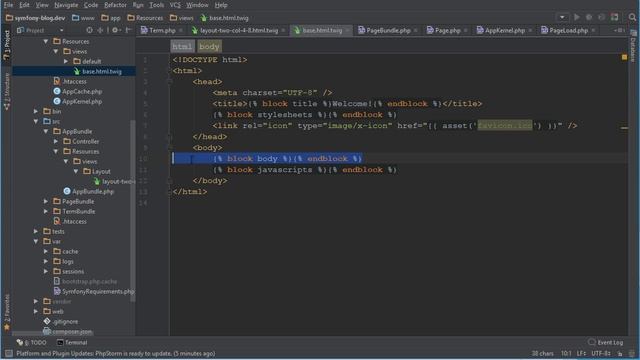 Выводим Page Ч1 - Layout - (Symfony 3 - Blog #6 ) смотреть онлайн
