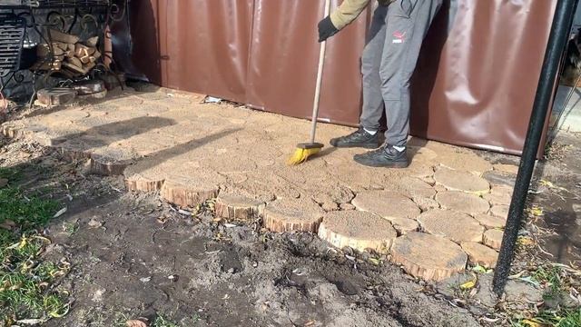 Деревянная плитка своими руками/как сделать дорожку в сад