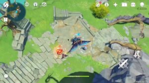 Туториал как взять драгоценный сундук и большой меч небесного всадника в (Genshin Impact)