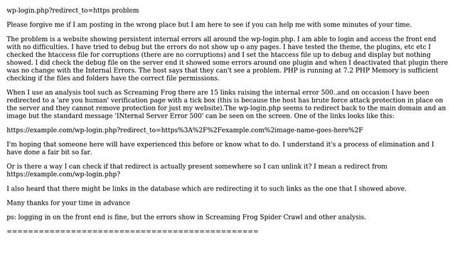Wordpress: wp-login.php?redirect_to=https problem