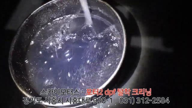 스카이모터스 - 포터2 엔진경고등 점멸, 출력제한, P242F, P2113, DPF 매연저감장치 특허 받은 장비 이용 탈착 크리닝