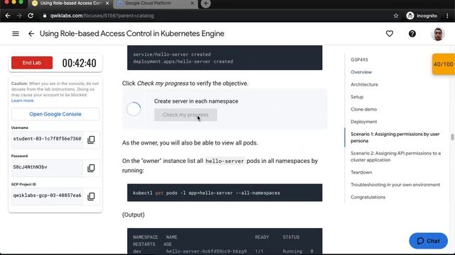 Using Role based Access Control in Kubernetes Engine GSP493 смотреть онлайн
