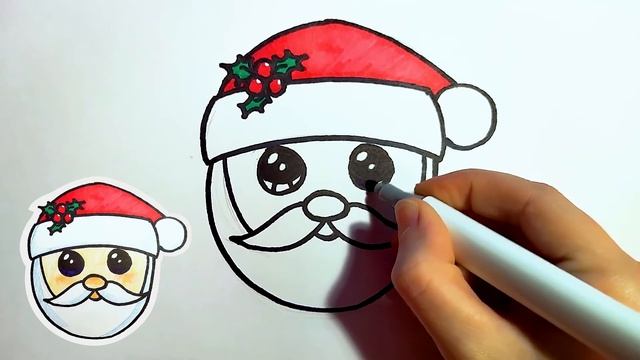 ? Coloring Kids ? Рисуем САНТА КЛАУСА | How to draw SANTA CLAUS ?