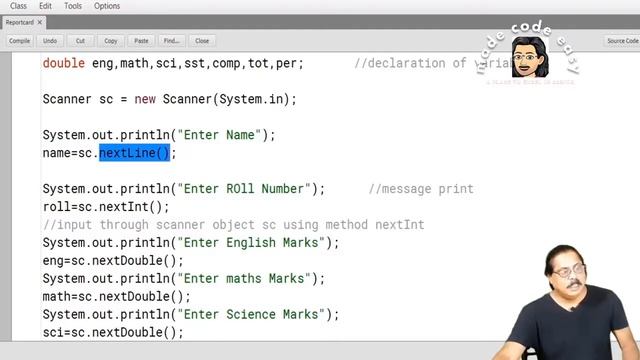 Java Scanner Class Tutorial: Calculate Total & Percentage | BlueJ IDE Programming