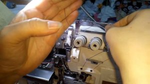 Заправка нитей в 4-х ниточный оверлок