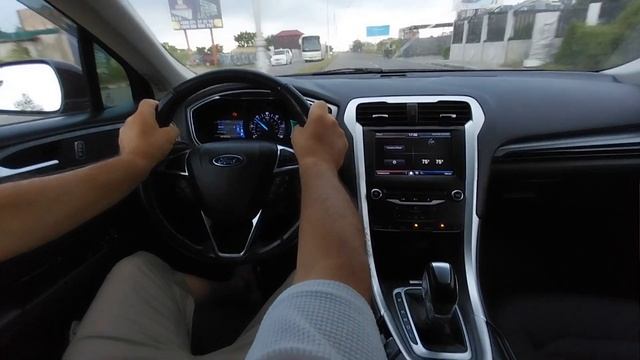 2015. Ford Fusion 2.0 cvt Hybrid Titanium. Test drive on the streets of Batumi. смотреть онлайн