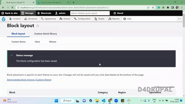 Add region to your custom theme in Drupal 9, Drupal 10 | D4Drupal