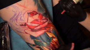 Rose tattoo timelapse