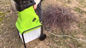 Садовый измельчитель Greenworks GACSB, 2500 Вт. Распаковка
