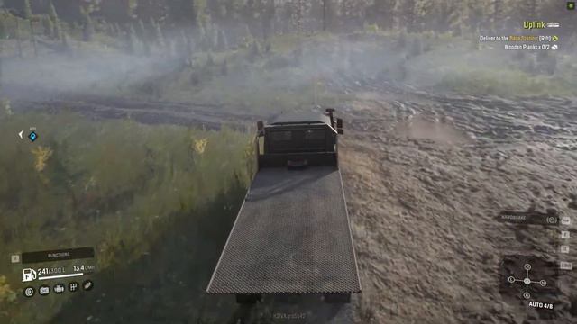 Truck mod Mercedes Benz Zetros for SnowRunner Spintires Gameplay