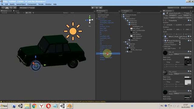 Unity3d  C#  Урок Гонки 1-1 Урок создание своей игры гонки.