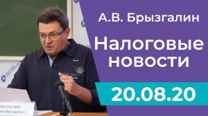 Налоговые новости от Аркадия Брызгалина 20 августа 2020 г