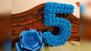 ОБЪЕМНЫЕ ЦИФРЫ 1. 5. 6. 14. из картона и гофрированной бумаги.