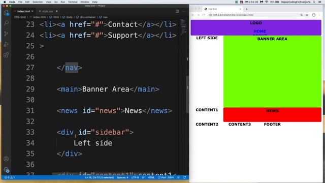 Tutorial - 29 - CSS Grid  tutorial for beginners