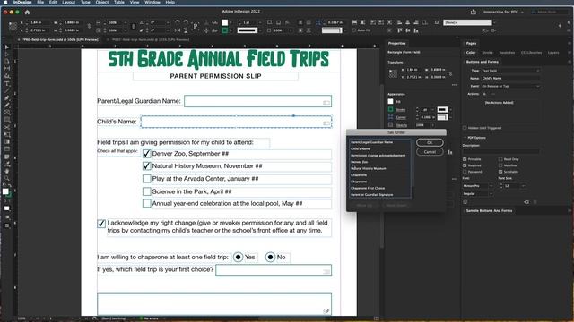 InDesign 2022 - Tab Order of Fields in a Basic Form смотреть онлайн