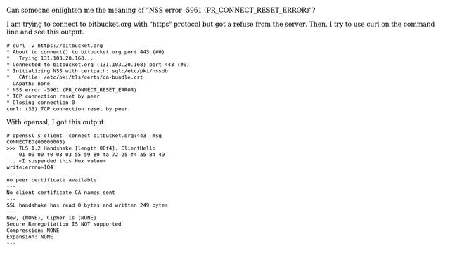 What is NSS error -5961 (PR_CONNECT_RESET_ERROR) (2 Solutions!!) смотреть онлайн