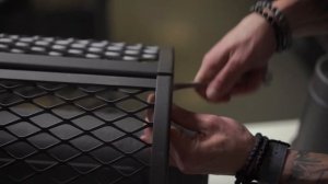 Сетка каменка на чугунном дымоходе.