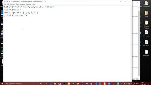 sets in python (tamil) | tamil p-13 | Quick Through