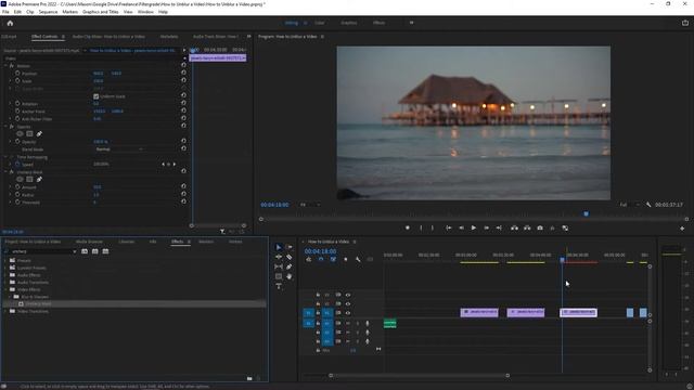 How to Unblur a Video using Premiere Pro смотреть онлайн