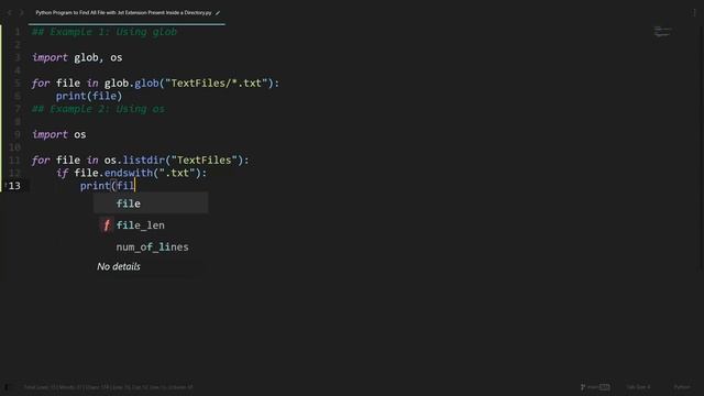 Find All File with .txt Extension Present Inside a Directory in Python | Python Examples | Tutorial