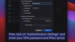 How to set up L2TP over IPSec VPN client in macOS