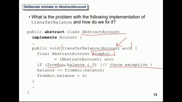 Java interface Bank Account example смотреть онлайн