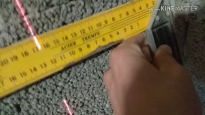 Формирование угла 90° при помощи лазерного уровня, быстро