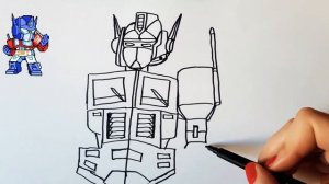 How to draw Optimus Prime☆Как нарисовать Оптимуса Прайма