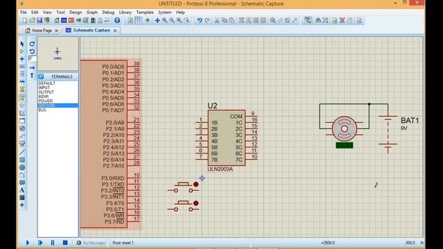 Proteus Simulation: Stepper Motor interface with 8051 Micro-Controller