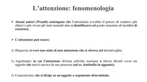 CORSO DI PSICHIATRIA/UNIGE: GIANLUCA SERAFINI - Psicopatologia Generale, Attenzione e Concentrazion