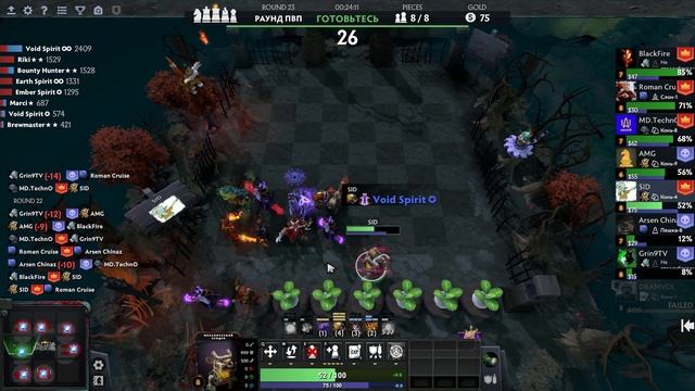 Dota Auto Chess 4 панды, 4 монаха, 3 убийцы, 2 зверя Победа смотреть онлайн