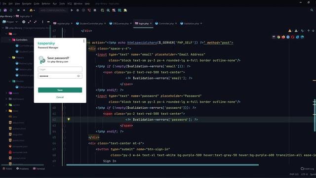 #11.  PHP library  management - pdo student login, session flash