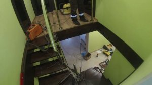 Перила из нержавеющей стали на модульную винтовую лестницу