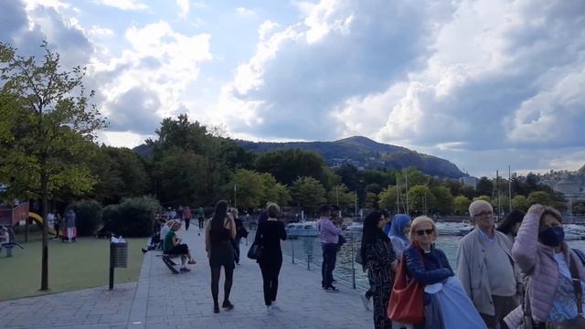 Пешком из Швейцарии в Италию. Комо. Черноббьо. Прогулка на пароме по озеру Комо. Италия. 26.09.2022 смотреть онлайн