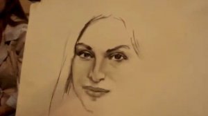 Рисуем портрет девушки, на улице, в вечернее время