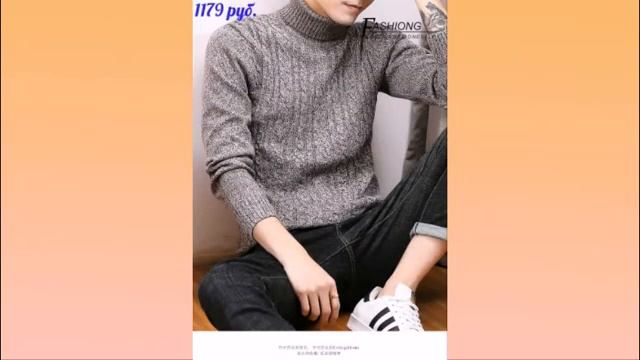 Одежда с AliExpress - Теплый свитер с воротником смотреть онлайн