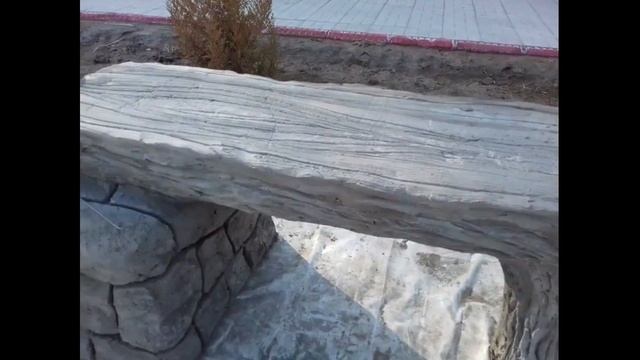 СКАМЕЙКА из бетона ... цветники , своими руками . мастер Неетбай. смотреть онлайн