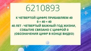 Коды жизни. Важные, поворотные годы и события в жизни человека