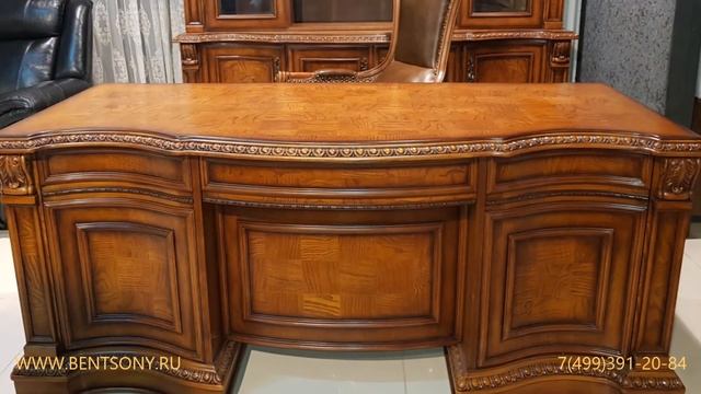 Видео обзор: Классический письменный стол "Монтана", массив дерева смотреть онлайн