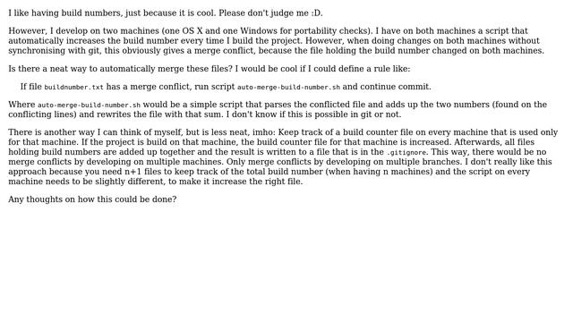 Software Engineering: How to make git automatically merge increased build numbers? (2 Solutions!!) смотреть онлайн
